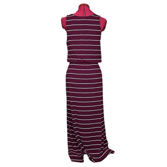 Merona stretch rayon jersey knit striped sleeveless maxi dress. - Picture 4 of 6